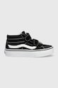 Vans tenisi copii UY SK8-Mid Reissue V VN00018TBD61 piele întoarsă negru VN00018T