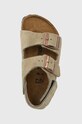 Birkenstock sandały zamszowe dziecięce Milano beżowy 1021723.24.35