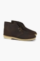 burgundské Kožené polobotky Clarks Desert Boot Beeswax