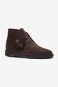 кафяв Половинки обувки от велур Clarks Desert Boot