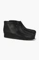 black Clarks leather shoes Wallabee 26155512
