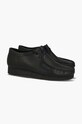Kožené poltopánky Clarks Wallabee čierna 26155514
