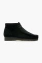 Замшевые туфли Clarks Wallabee замш чёрный 26155517
