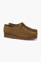 Замшеві туфлі Clarks Wallabee коричневий 26155518