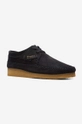 black Clarks suede shoes Weaver