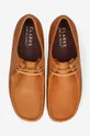 brown Clarks leather shoes Wallabee