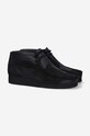 Clarks leather shoes Wallabee Boot Patch 26163921 black