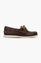 бордо Кожени мокасини Sebago Docksides Portland Waxed Чоловічий