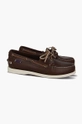 maroon Sebago leather loafers Docksides Portland Waxed