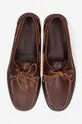 brown Sebago leather loafers Docksides Portland Waxed