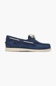 Sebago Docksides Portland Nubuck skóra zamszowa granatowy 7000GA0