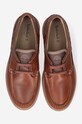 Timberland mokasyny skórzane Newmarket II Boatshoe brązowy A2AGZ
