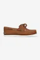 maro Timberland mocasini de piele Classic Boat 2 Eye De bărbați