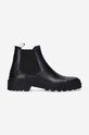 A.P.C. sztyblety skórzane Cali tekstylny czarny PXBAA.H54194