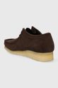 Обувки Половинки обувки от велур Clarks Originals Wallabee 26156606 кафяв