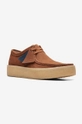 brązowy Clarks półbuty zamszowe Originals Wallabee