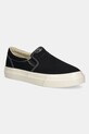 Stepney Workers Club plimsolls Varden Canvas slip on black YA03012