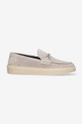 sivá Semišové mokasíny Filling Pieces Core Loafer Suede Pánsky