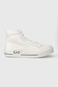Кеди EA7 Emporio Armani імітація лицьової шкіри білий XK294.X8Z037.D611