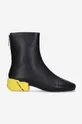 black Raf Simons leather ankle boots Solaris High HR780008L 0009 Women’s