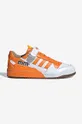 orange adidas Originals leather sneakers Forum Unisex