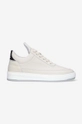 béžová Kožené sneakers boty Filling Pieces Low Top Bianco Perforated Unisex