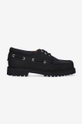 black Filling Pieces leather loafers FP Boatshoe Unisex