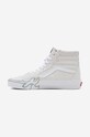 Semišové tenisky Vans SK8-Hi Flame VN0005UJWWW biela AA00