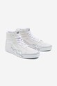 Semišové tenisky Vans SK8-Hi Flame biela VN0005UJWWW