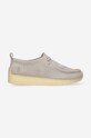 Половинки обувки от велур Clarks x Ronnie Fieg Rossendale равен сив 26170225