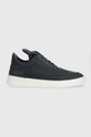 námořnická modř Semišové sneakers boty Filling Pieces Low Top Ripple Nubuck Unisex