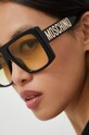 Сонцезахисні окуляри Moschino однотонна з деталлю чорний MOS119/S