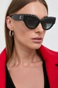 Jimmy Choo okulary przeciwsłoneczne kocie oczy czarny SONJA/G/S