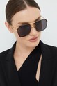 Bottega Veneta okulary przeciwsłoneczne lustrzana złoty BV1045S