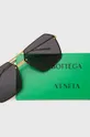 złoty Bottega Veneta okulary przeciwsłoneczne