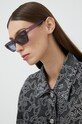 MCQ okulary przeciwsłoneczne kocie oczy fioletowy MQ0345S