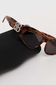 Balenciaga okulary przeciwsłoneczne BB0095S brązowy