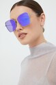 Sunčane naočale Balenciaga jednobojno ljubičasta BB0196SA