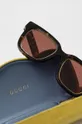 brązowy Gucci okulary przeciwsłoneczne