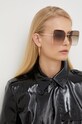 Alexander McQueen ochelari de soare geometric maro AM0342S