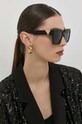 Bottega Veneta okulary przeciwsłoneczne jednolita czarny BV1198SA