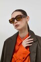 Gucci okulary przeciwsłoneczne jednolita brązowy GG1215S