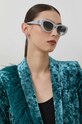 Alexander McQueen okulary przeciwsłoneczne kocie oczy szary AM0377S