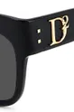 чорний Сонцезахисні окуляри DSQUARED2