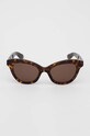 Akcesoria Alexander McQueen okulary przeciwsłoneczne AM0391S brązowy
