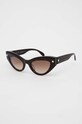 Alexander McQueen okulary przeciwsłoneczne AM0407S brązowy AA00