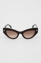 Akcesoria Alexander McQueen okulary przeciwsłoneczne AM0407S brązowy