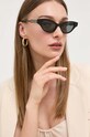 Сонцезахисні окуляри Gucci однотонна з деталлю чорний GG1298S