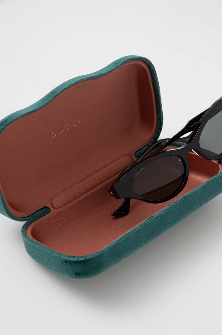czarny Gucci okulary przeciwsłoneczne