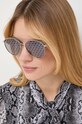 Michael Kors okulary przeciwsłoneczne ARCHES jednolita srebrny 0MK1138
